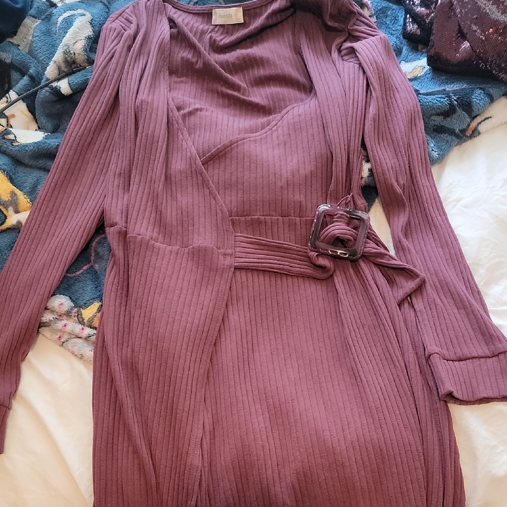 Altard State Mauve Wrap Dress